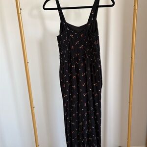 Madewell Black Floral Maxi Dress